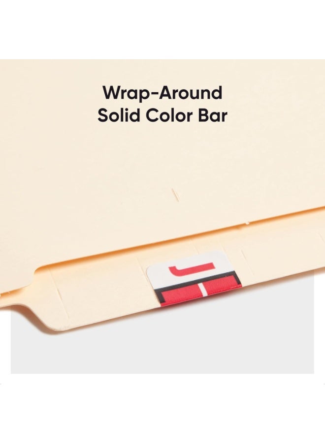 Smead BCCR Bar-Style Color-Coded Alphabetic Label, J, Label Roll, Red, 500 Labels per Roll, (67080) - Image 5