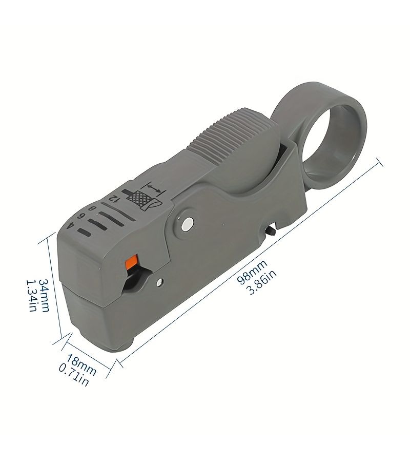 1 Pcs Multi Functional Wire Stripper Stripping Knife And Pliers Grey For Coaxial Network Video Telephone Cables Electrician Repair Tool - Image 4