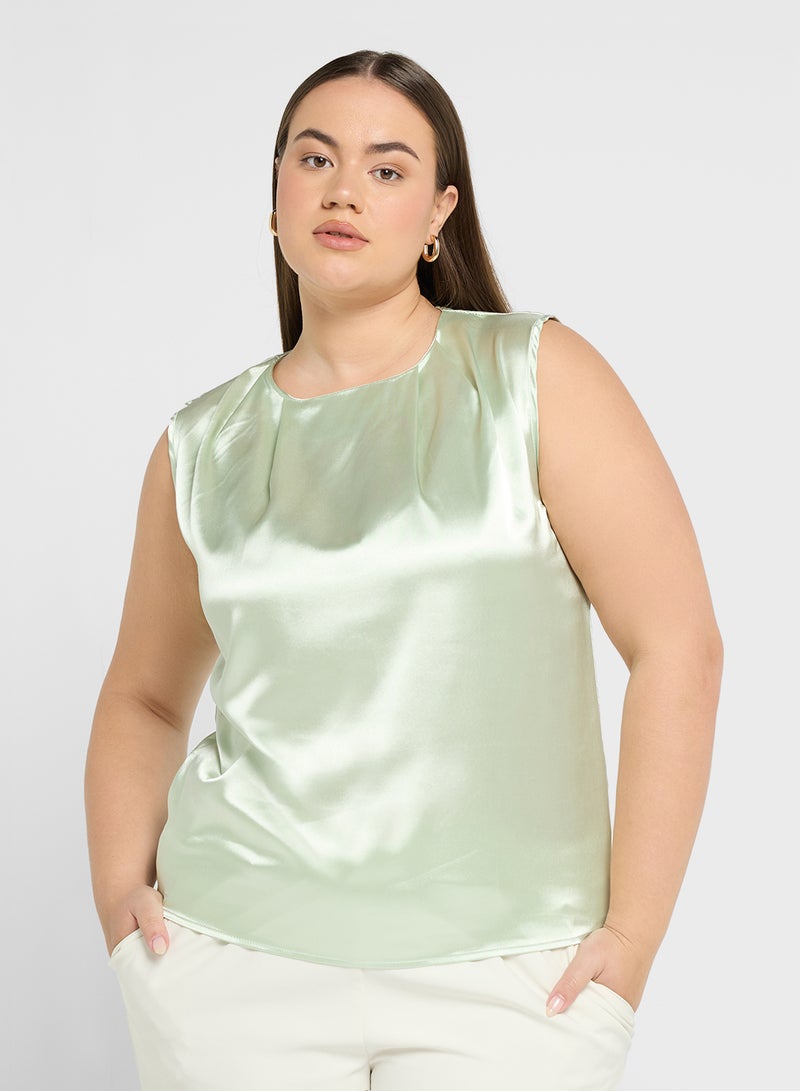 Ella Plus Sleevless Ruched Top - Image 1