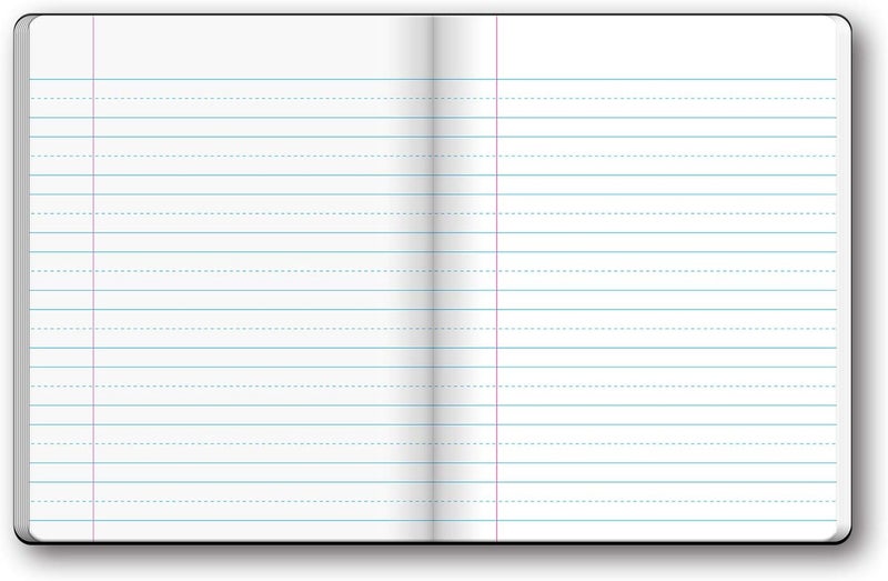 iScholar Grade 1 Primary Composition Notebook, 7.75 x 9.75 Inches, 50 Sheets, Skip Line Ruling, Green Marble (10018) - Image 2