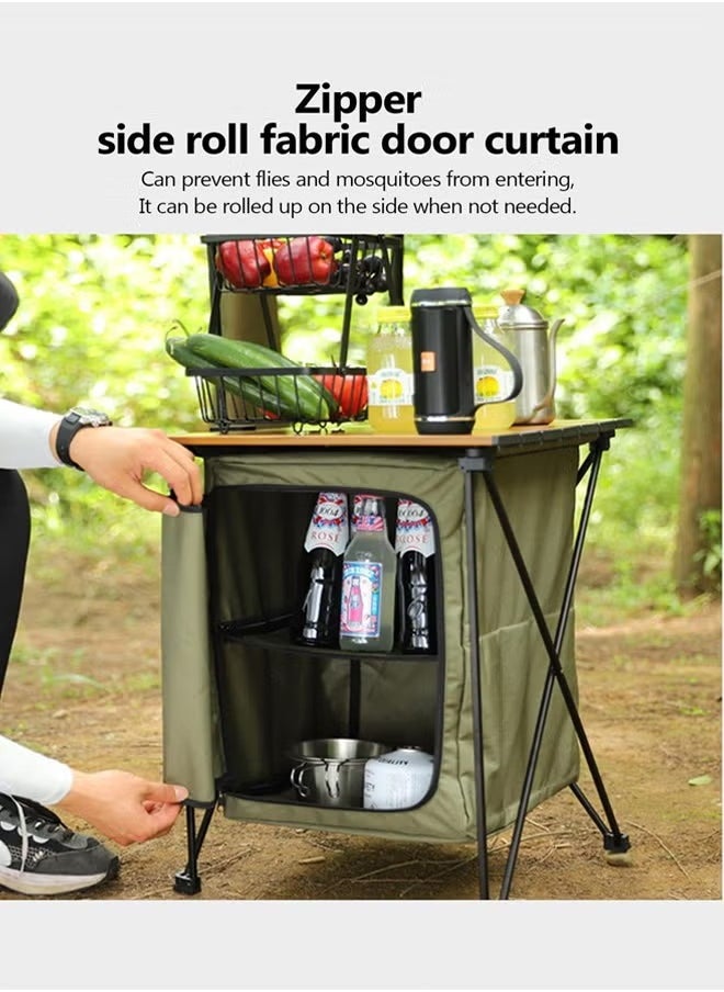 Outdoor Folding Storage Table, Portable Camping Tool Food Storage Box, Item Storage Cabinet in Tent, Picnic Garden Barbecue Tableware Storage Rack - pzsku/Z91B20166B4617AE89582Z/45/_/1730106787/c7907ecd-70b4-434a-9710-5ce24708f3e2