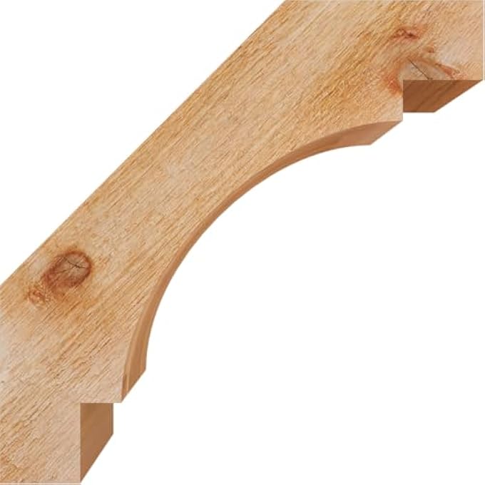 BRC04X16X16MRC00RWR MERCED BRACE, 16"D X 16"H, 4"W WESTERN RED CEDAR (ROUGH SAWN) - Image 3