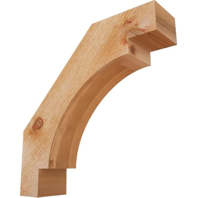 BRC04X16X16MRC00RWR MERCED BRACE, 16"D X 16"H, 4"W WESTERN RED CEDAR (ROUGH SAWN) - Image 1