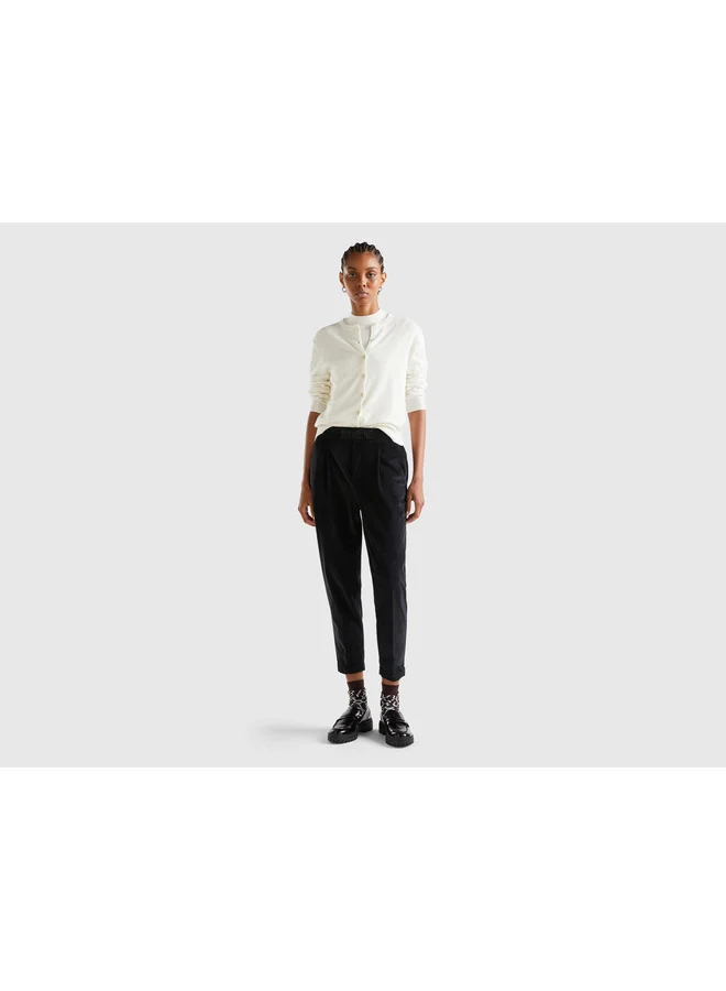 UNITED COLORS OF BENETTON Chinos In Velvet With Stretch Waist