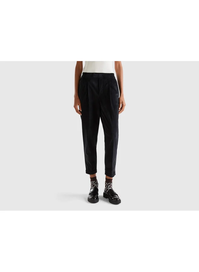 UNITED COLORS OF BENETTON Chinos In Velvet With Stretch Waist