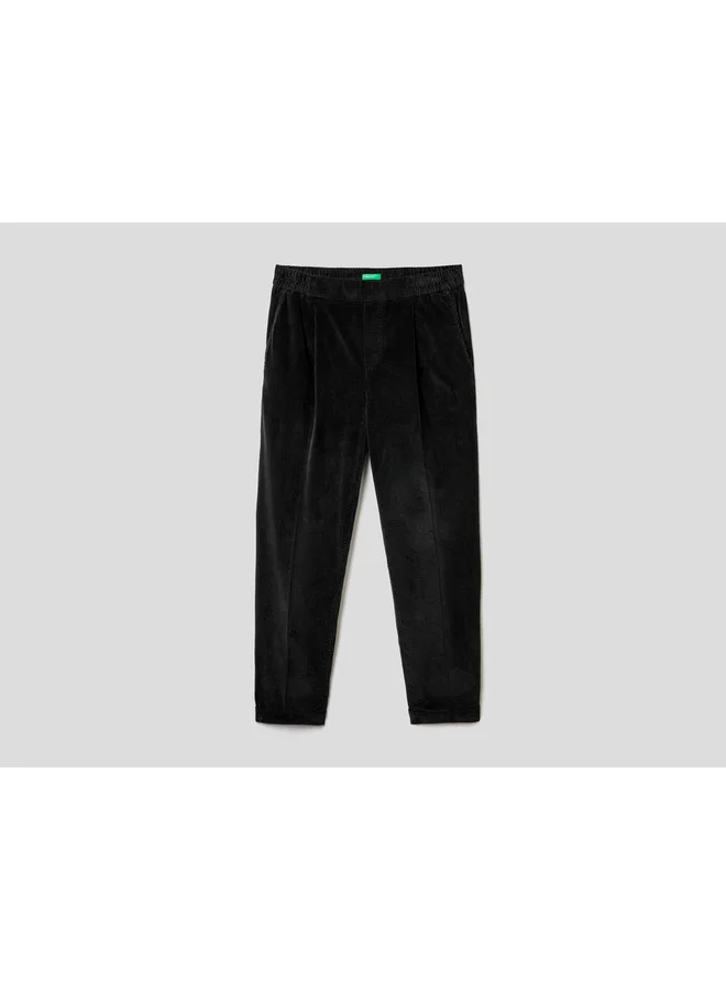 UNITED COLORS OF BENETTON Chinos In Velvet With Stretch Waist