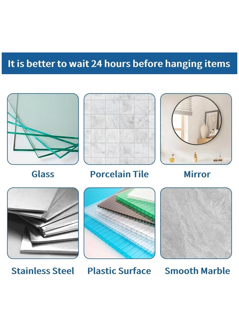 Oasisgalore 6 Pieces Adhesive Wall Hooks, Adhesive Towel Hooks, Bathroom Wall Hooks for Hanging Towels, Robes, Coats, Keys, Calendars, Sticks to Bathroom/Room Door/Kitchen Door 304 Stainless Steel (Black)  - Image 4