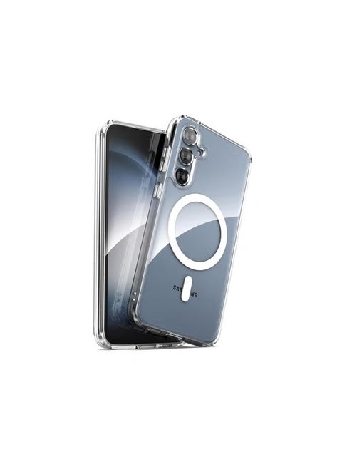 Clear Magnetic Case for Samsung Galaxy A26 Compatible with Secure Magnetic Storage System Hard Back Cover Hybrid Protective Shockproof Frame Bumper Edge Slim Clear Cover