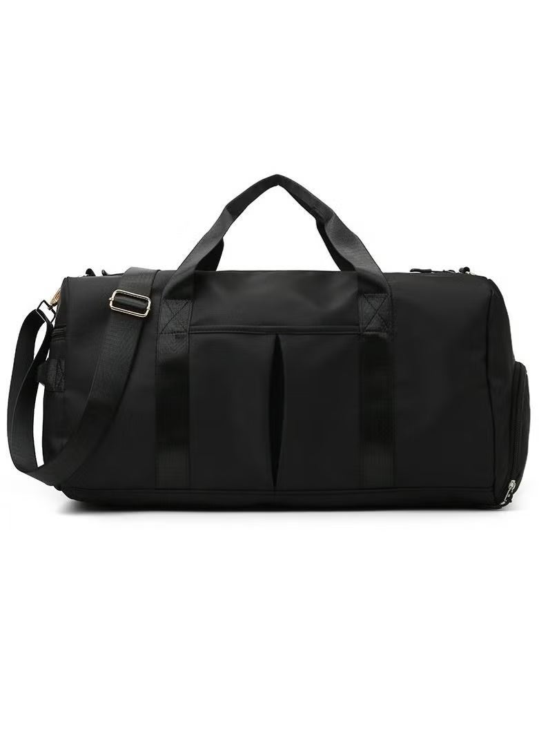 Gym Bag with Shoes Compartment Sports Bag with Waterproof Pocket for Wet Towels, Travel Duffel Bag for Men and Women by MahMir Black - Image 2