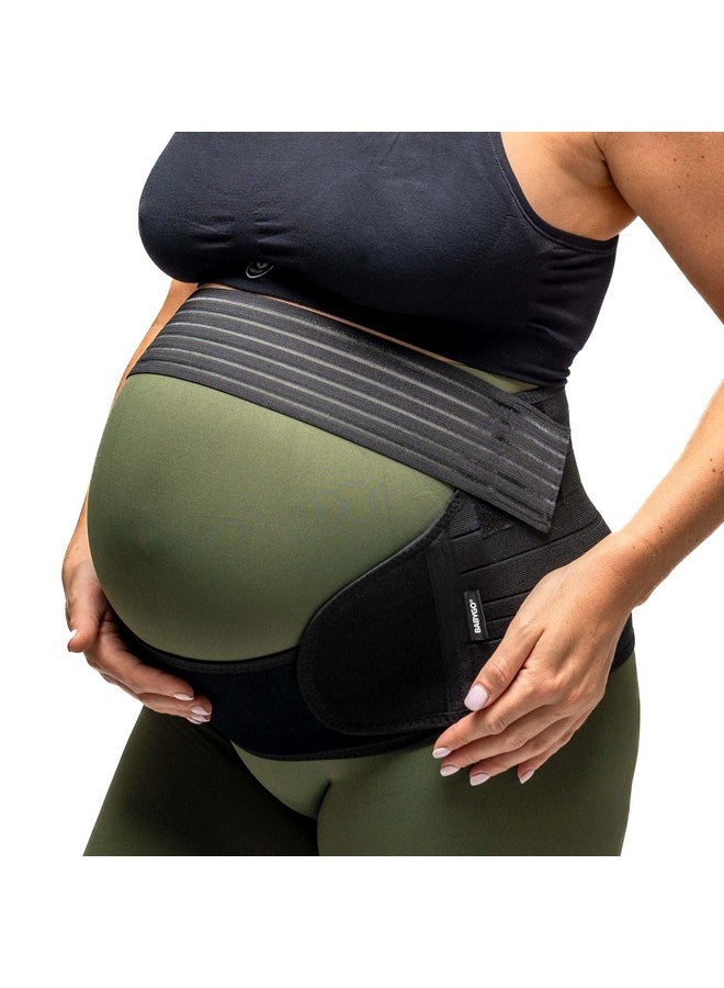 BabyGo BABYGO® 4 in 1 Pregnancy Support Belt Maternity & Postpartum Band - Relieve Back, Pelvic, Hip Pain, SPD & PGP >> inc 40 Page Pregnancy Book for Birth Preparation, Labor & Recovery S Black - Image 1