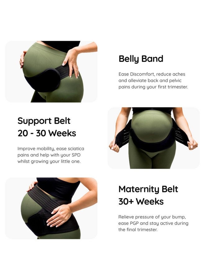 BabyGo BABYGO® 4 in 1 Pregnancy Support Belt Maternity & Postpartum Band - Relieve Back, Pelvic, Hip Pain, SPD & PGP >> inc 40 Page Pregnancy Book for Birth Preparation, Labor & Recovery S Black - Image 5