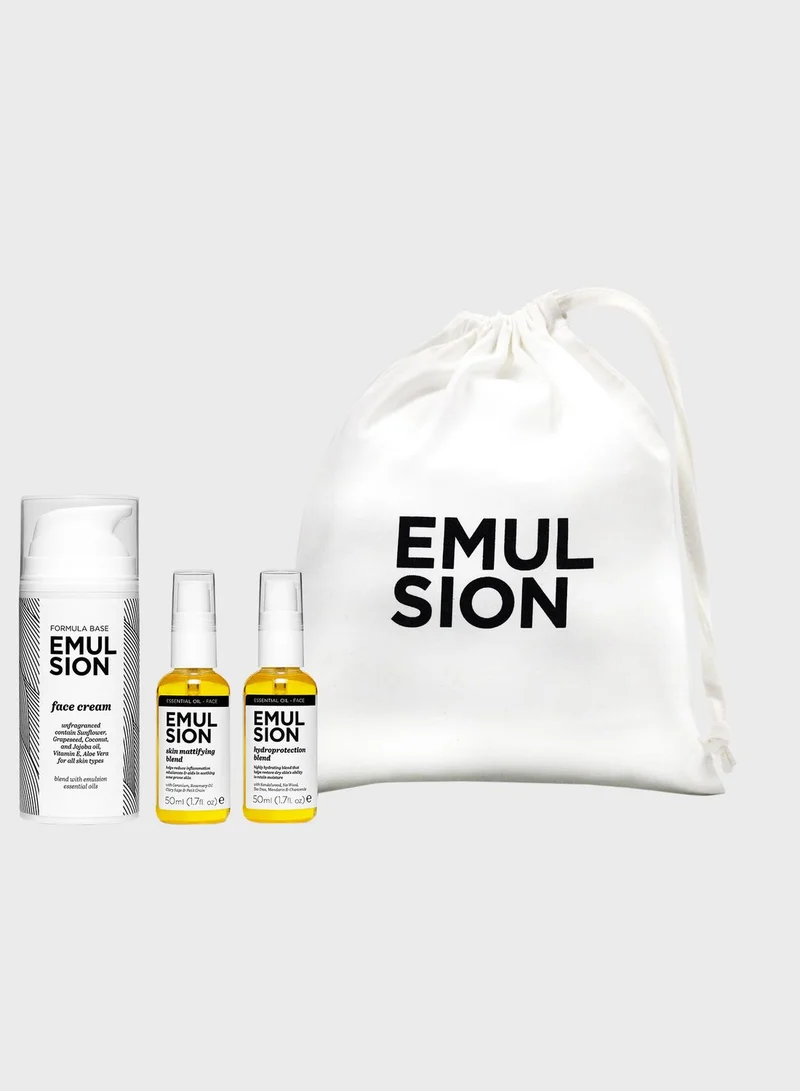 EMULSION Oily Skin - Mattifying Face Cream Set