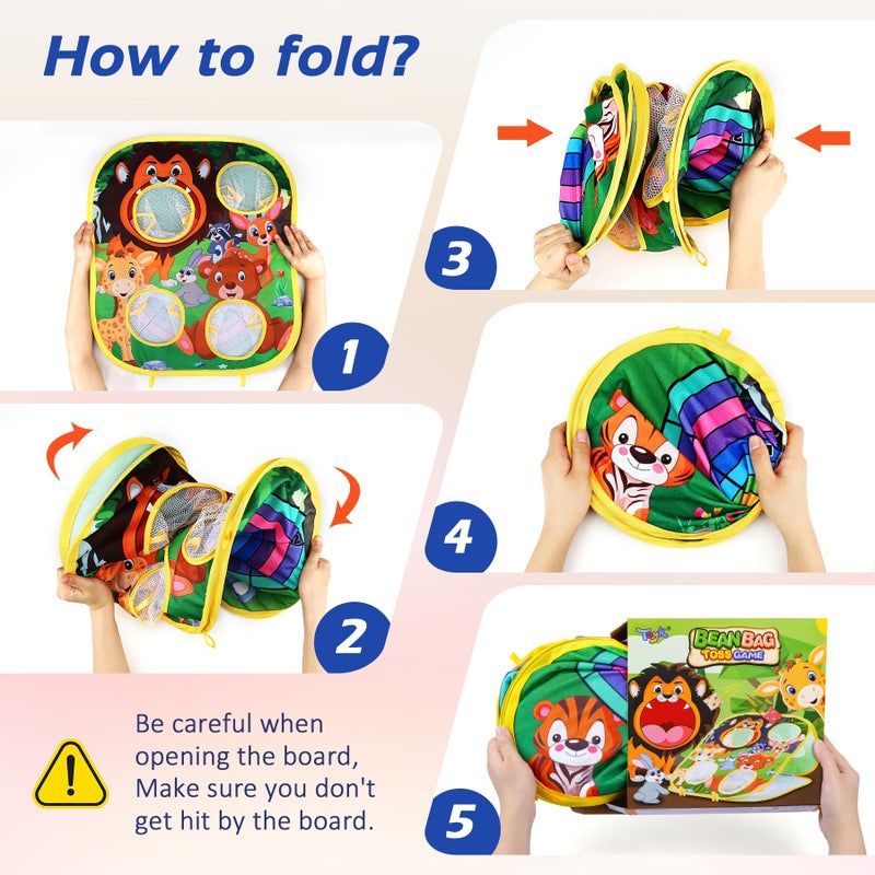 Toyk Animal Bean Bag Toss Game Toy Outdoor Toss Game, Family Party Party Supplies for Kids, Gift for Boys Birthday or Christmas for Toddlers Ages 3 4 5 6 Year Old - Image 5