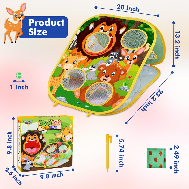 Toyk Animal Bean Bag Toss Game Toy Outdoor Toss Game, Family Party Party Supplies for Kids, Gift for Boys Birthday or Christmas for Toddlers Ages 3 4 5 6 Year Old - Image 4