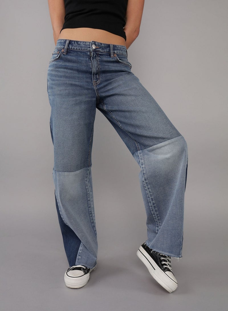 American Eagle AE Stretch Super High-Waisted Baggy Wide-Leg Jean  - Image 1