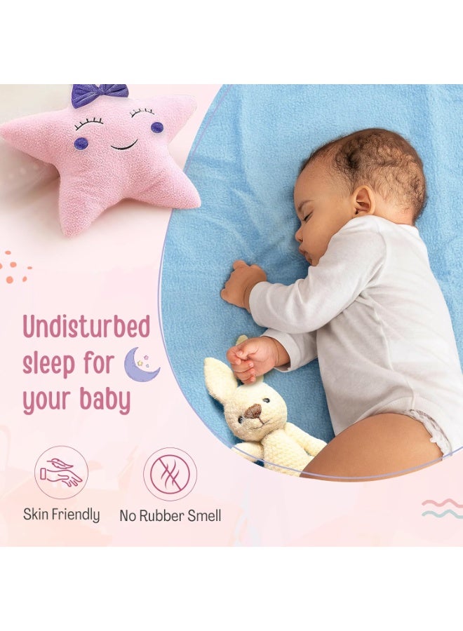 لوفلاب ملاءة لوف لاب إنستادراي المضادة للوبر، مصنوعة من الصوف فائق الامتصاص، سريعة الجفاف، لحماية سرير الطفل، مقاومة للماء، مقاس متوسط ​​70×100 سم، عبوة من قطعة واحدة، لون أزرق سماوي - Image 4