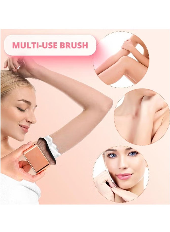 Self Tanning and Foundation Brush for Women, High-Density Vegan Bristle Makeup Brush for Face and Body, Professional Soft Blending Brush for Self Tanner, Bronzer, Liquid Foundation and Everyday Makeup Application - Image 5