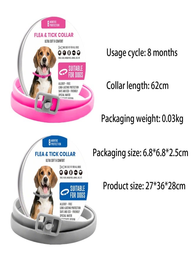 CartHome طوق مضاد للقراد للكلاب، طوق مضاد للقراد، طوق مضاد للقراد للكلاب، متين ومقاوم للماء، مناسب للاستخدام اليومي والأنشطة الخارجية للحيوانات الأليفة، مناسب كهدية لمحبي الحيوانات الأليفة (لونان، مقاس متوسط) - Image 2