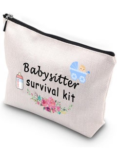 WCGXKO WCGXKO Babysitter Survival Kit Zipper Pouch Makeup Bag Gift for Nanny Caretaker Appreciation Gift (Babysitter Survival) 