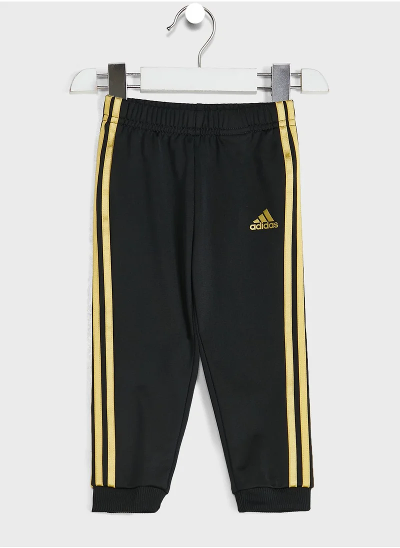 Adidas Infant 3 Stripes Shiny Tracksuit