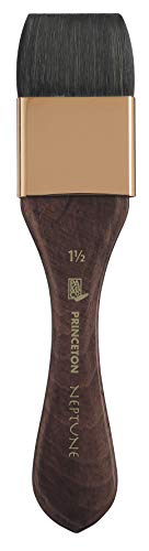 Princeton Artist Brush, Neptune Series 4750, Synthetic Squirrel Watercolor Paint Brush, Mottler, Size 1.5 Inch - Image 1