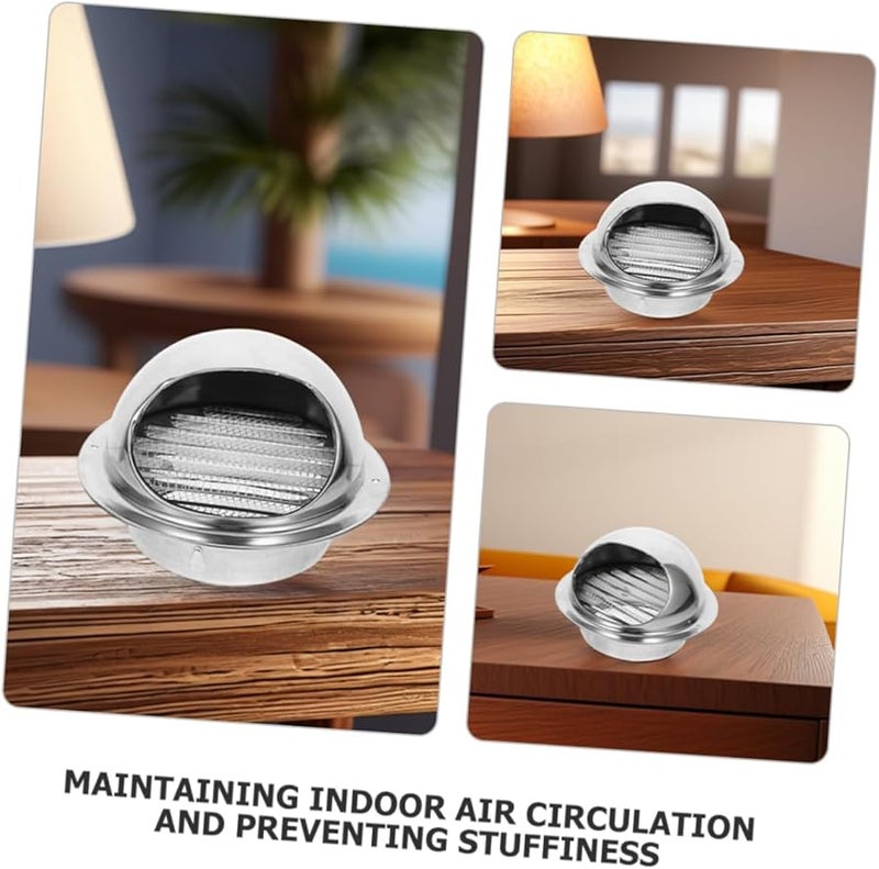 2Pcs Stainless Steel Round Wall Vent Cover Grille For Exhaust Ventilation Ducting Systems - Image 4