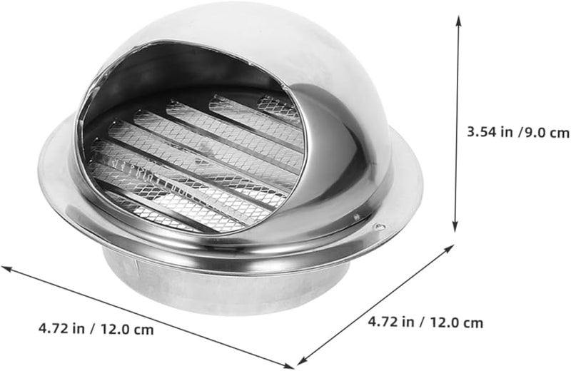 2Pcs Stainless Steel Round Wall Vent Cover Grille For Exhaust Ventilation Ducting Systems - Image 3