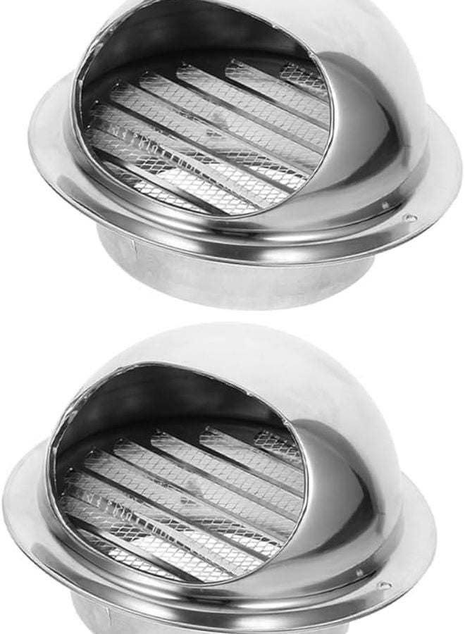 2Pcs Stainless Steel Round Wall Vent Cover Grille For Exhaust Ventilation Ducting Systems - Image 2