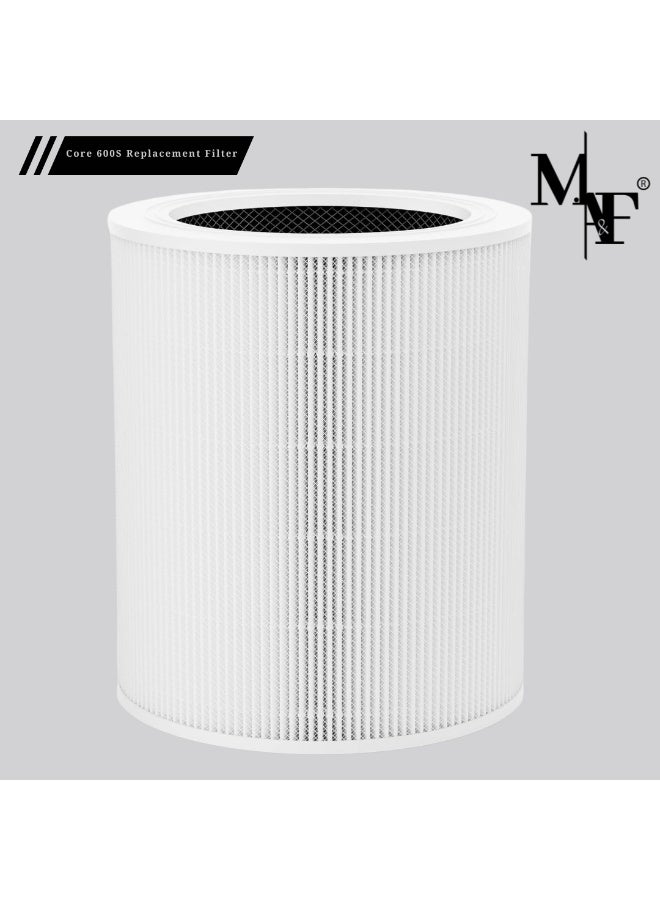 M.A&F's Core 600S Air Purifier 3-in-1 Replacement Filter, Core 600S-RF, 1Pack, White - Image 1