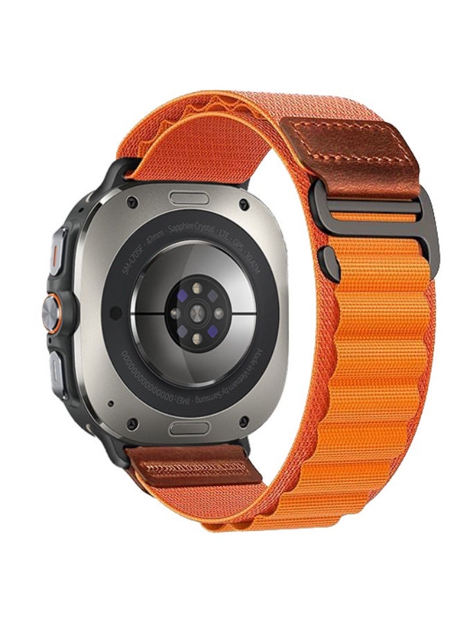 Samsung Galaxy Watch 47mm Compatible Leather Label High-Strength Nylon Loop Strap