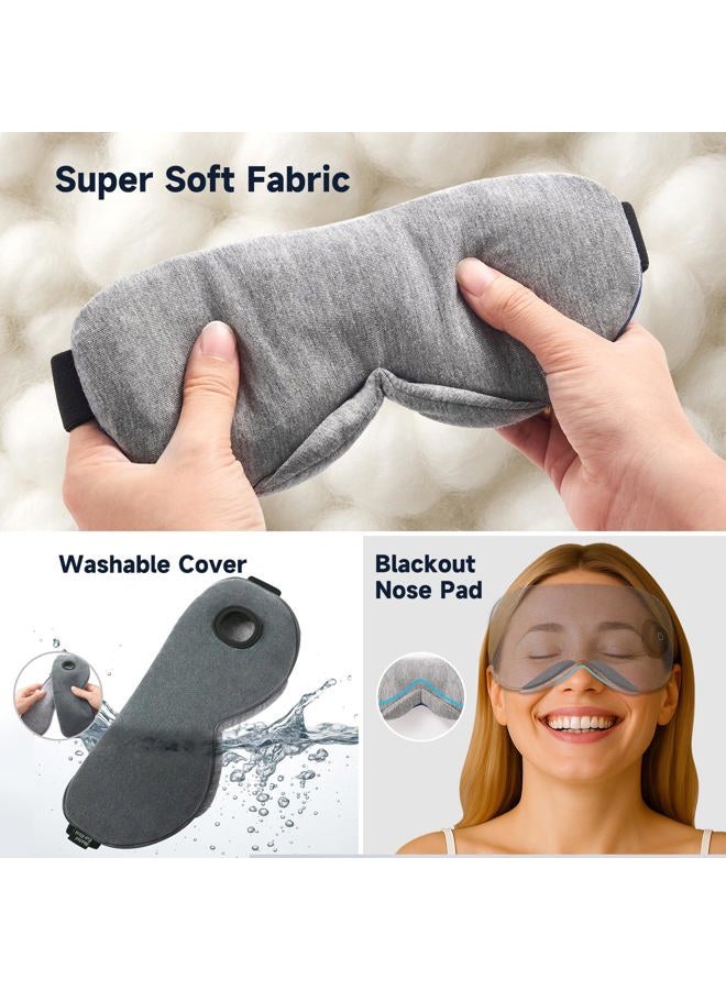 Ezona Cotton Cordless Heated Eye Mask, 2000mAh Warm Eye Compress Mask for Dry Eyes, Washable Eye Heating Pad for Travel, MGD,Blepharitis, Sinus Migraine with 10W Charger（Gray） - Image 5