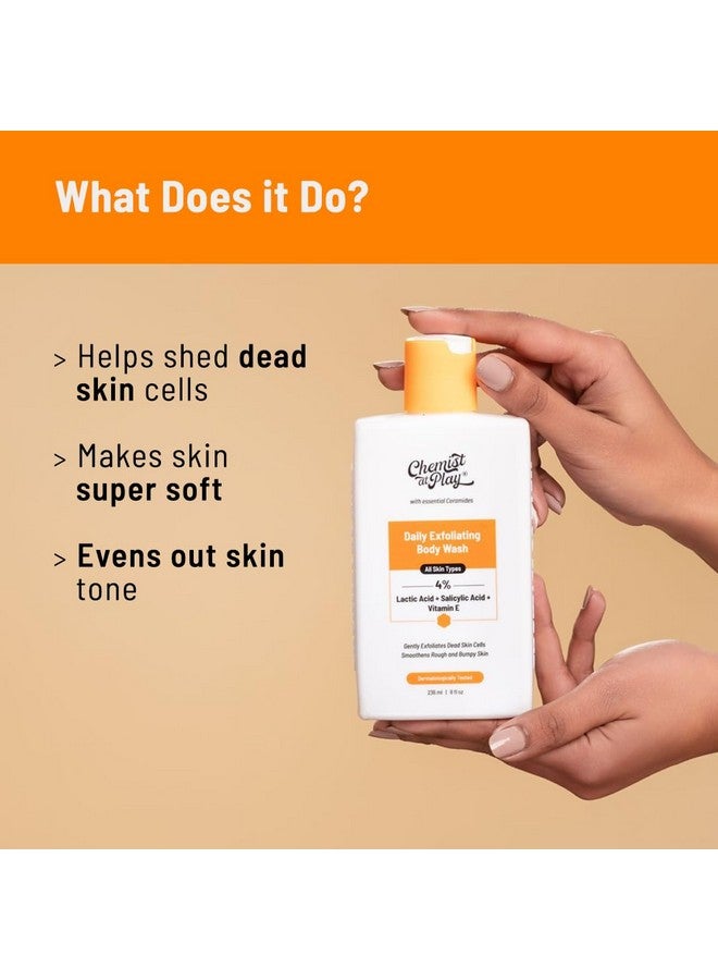 Chemist At Play 1% Salicylic Acid Exfoliating Body Wash 236ml + Brightening Boost Face Wash with 30x Vitamin C 100 ml - Image 3