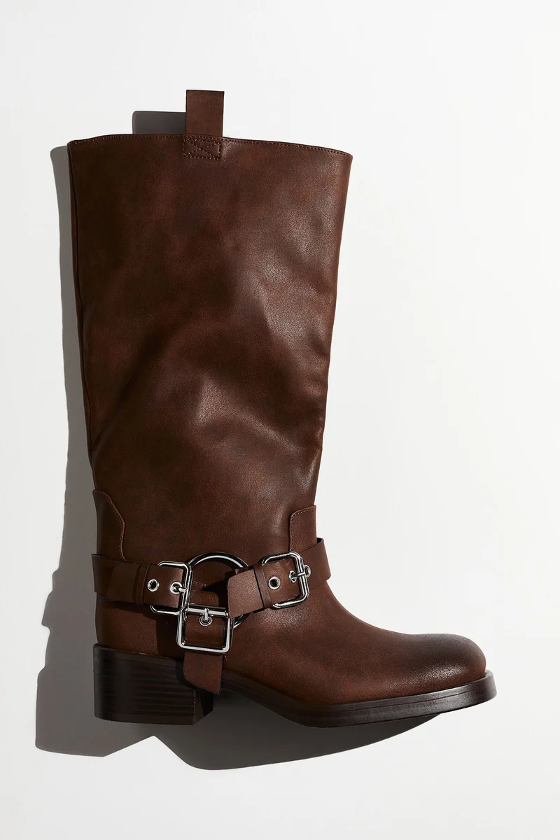 H&M Knee-High Biker Boots