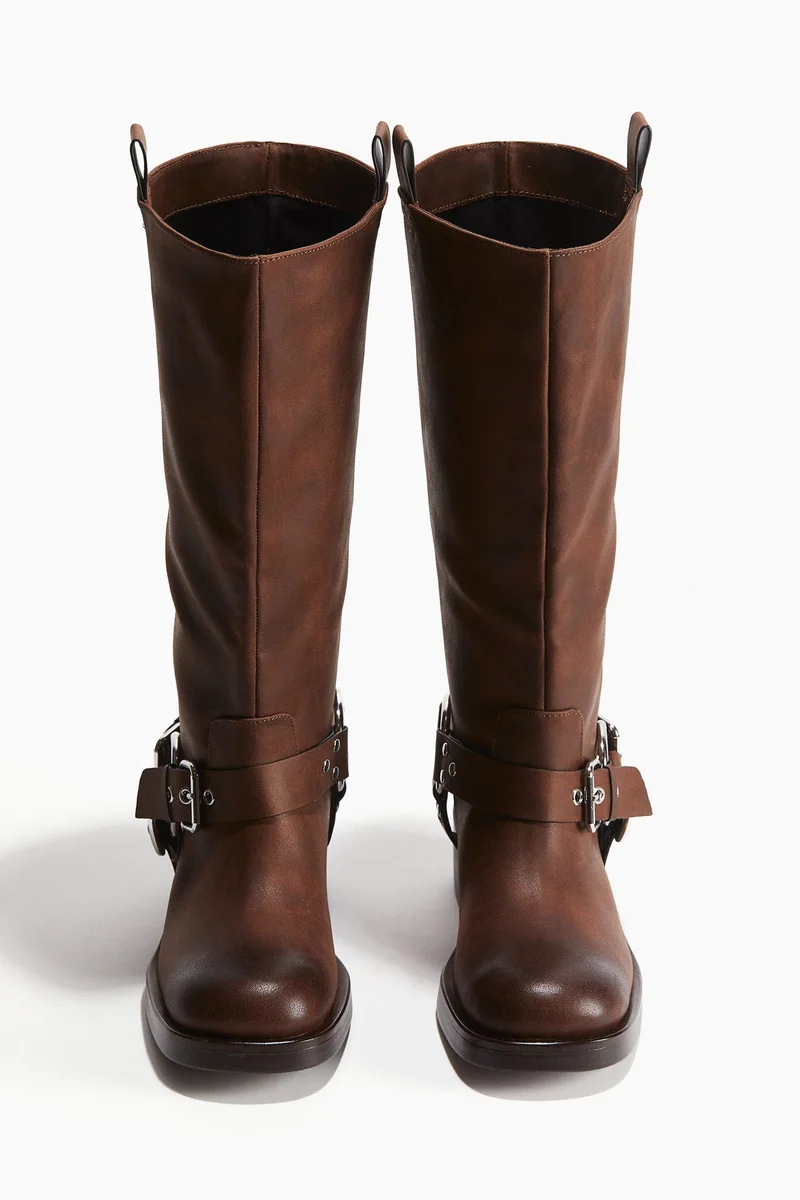 H&M Knee-High Biker Boots