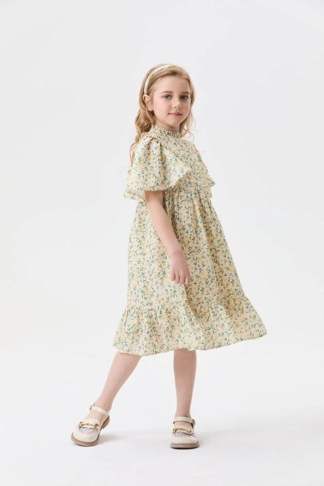 Tenda Floral Ruffle Dress