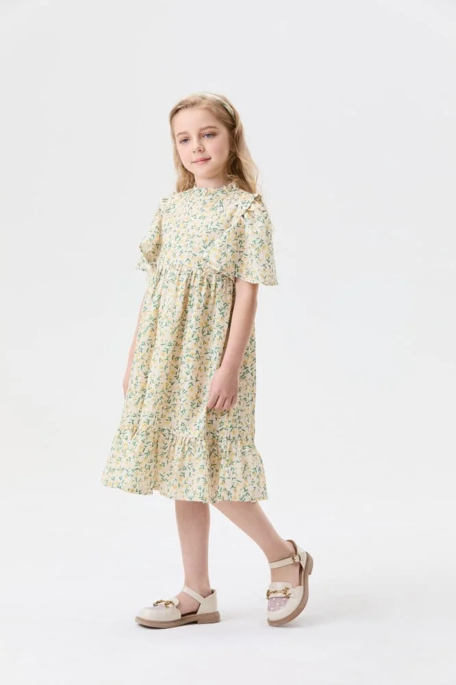Tenda Floral Ruffle Dress
