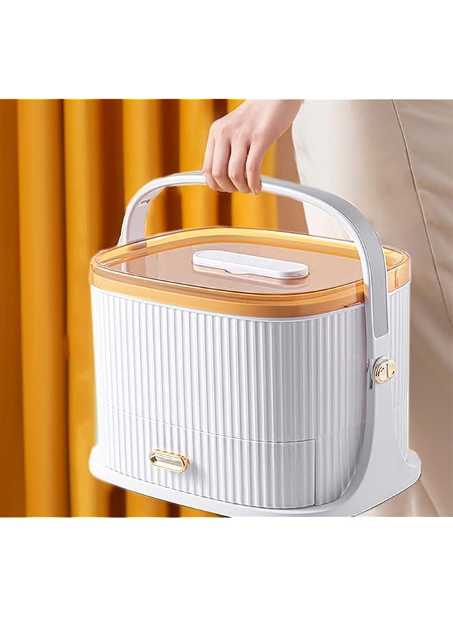 Raxoom Large Capacity Thickened Medicine Box Layered Home Care Portable Medical Kit Medicine Boxes Medicine Cabinet Portable Storage Box (White) - Image 3