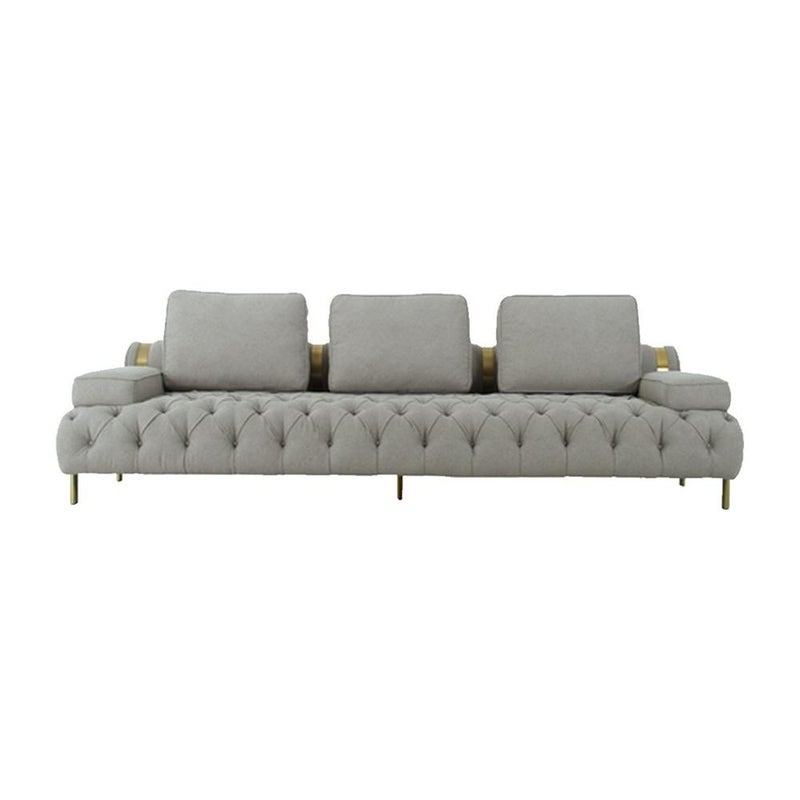 home house Four-seater polyester sofa - gray - Image 1