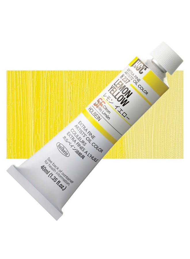 Holbein Artists' Oil Colors , 40ml -  Lemon Yellow - Image 2