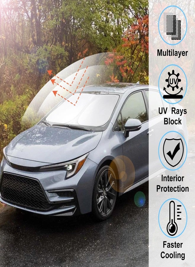 LHFLIVE Sunshade Windshield Fit for 2020-2024 Toyota Corolla Accessories (Not for Corolla Cross) Window Sun Shade Protect Car from Sun Rays - Image 2
