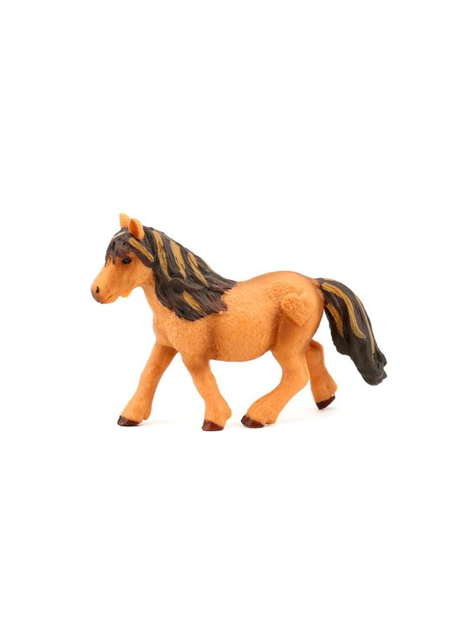 Children's Simulation Wild Animal Model Qianli Horse Horse Foal Sand Table Landscape Decoration Children's Toy Gift-Color:PL127-758 Farabella Stallion - Image 5