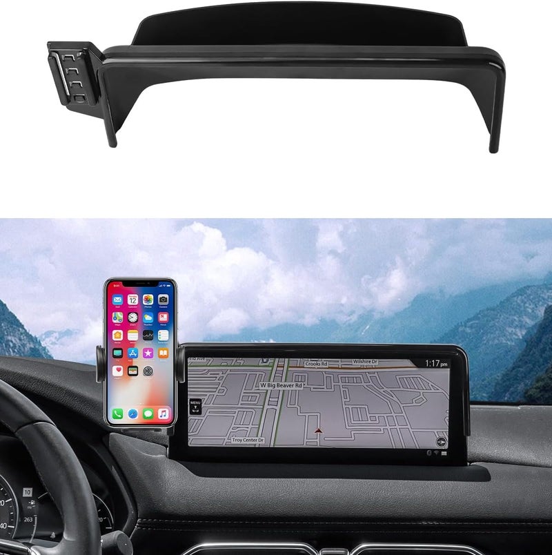 Autorder Car Phone Holder for 2021-2025 Mazda CX-5 CX5 Accessories Phone Mount with Dash Organizer for CX5 with 10.25-Inch Screen Cell Phone Automobile Cradles Hands-Free 360 Degree Rotation - Image 1