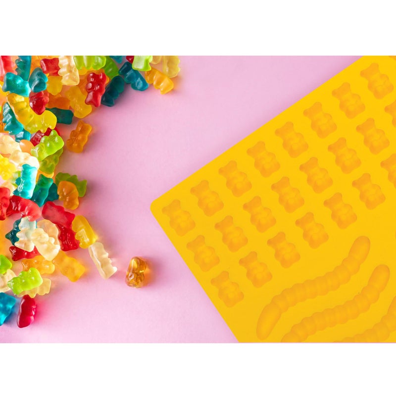 Mrs. Anderson's Baking Gummy Bear and Worm Mold with Dropper, Non-Stick LFGB Silicone - Image 4