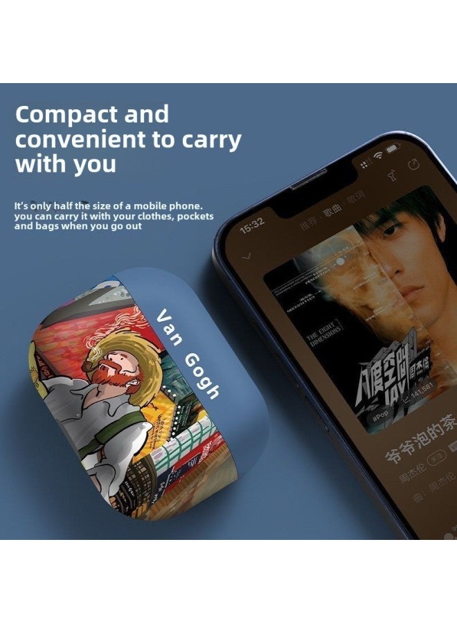 Kk Van Gogh Protective Case Protective Case Apple Generation Bluetooth Earphone Case Second Generation Soft Case-Body Color:Airpods1/2 Generation Universal-Memory Capacity:[brown Xiaoxin] Matte Feel  - Image 5