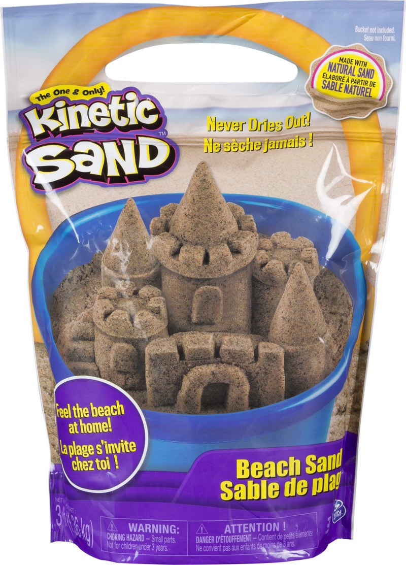 Kinetic Sand, 3lbs Beach Sand for Ages 3 and Up (Packaging May Vary) - Image 1