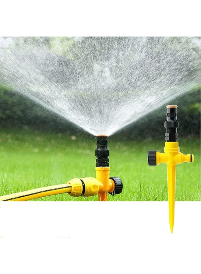 3 Pcs 360° Rotation Auto Irrigation System, Multifunction Adjustable Garden Sprinkler, Automatic Garden Lawn Sprinkler Irrigation, Save Water, for Outdoor Grass Garden Yard Lawns - Image 1