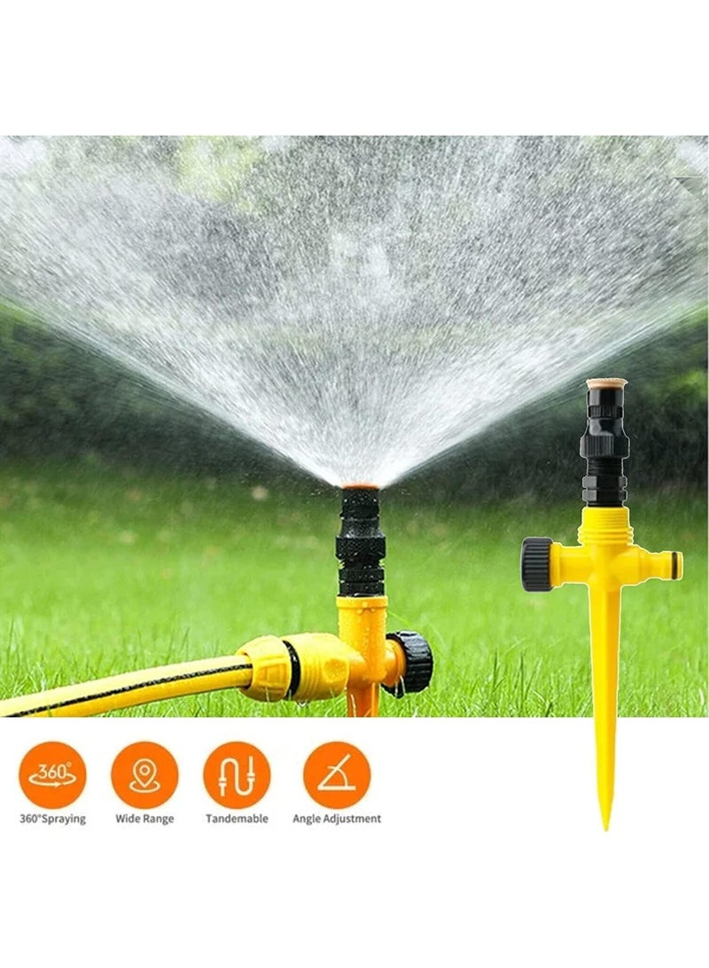 3 Pcs 360° Rotation Auto Irrigation System, Multifunction Adjustable Garden Sprinkler, Automatic Garden Lawn Sprinkler Irrigation, Save Water, for Outdoor Grass Garden Yard Lawns - Image 3