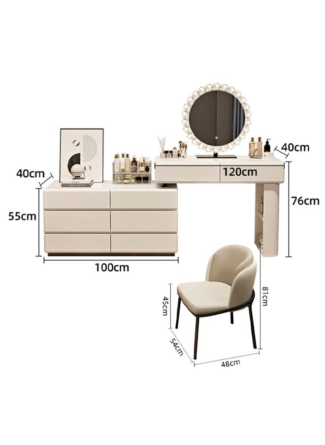 Elegant and Efficient Smart Dressing Table for Contemporary Living Spaces with LED Mirror