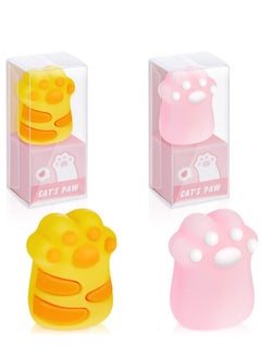 Y&D Pencil Sharpener, 4pcs Cute Cat Paw Portable Handheld Kawaii Manual Pencils Sharpeners for Kids, Sharpener Stationery with Lid Office Home School Supplies  - Image 1