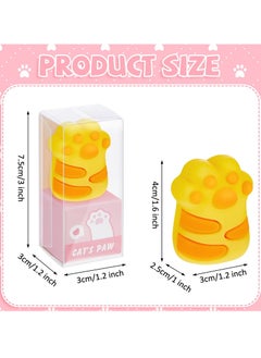 Y&D Pencil Sharpener, 4pcs Cute Cat Paw Portable Handheld Kawaii Manual Pencils Sharpeners for Kids, Sharpener Stationery with Lid Office Home School Supplies  - Image 4
